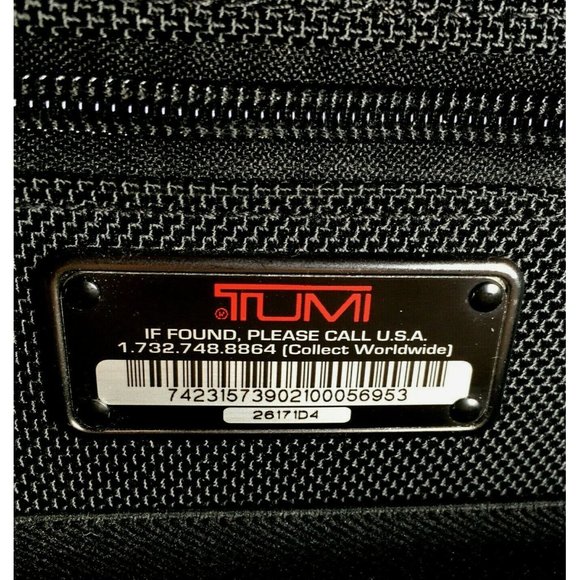 Tumi Large Black Canvas Expandable Briefcase Laptop Bag - Picture 12 of 12